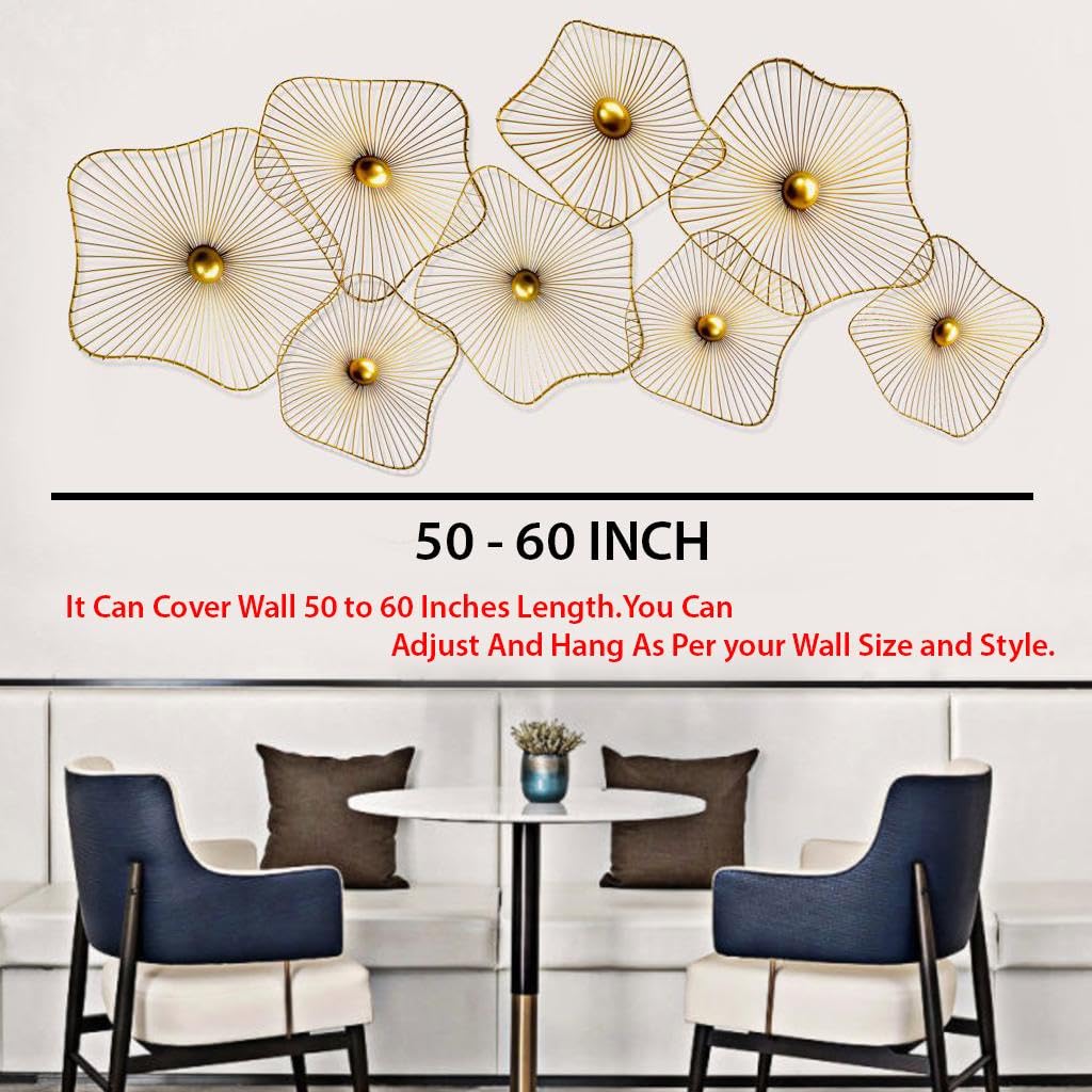 Gold Metal Wall Art (Set of 8)