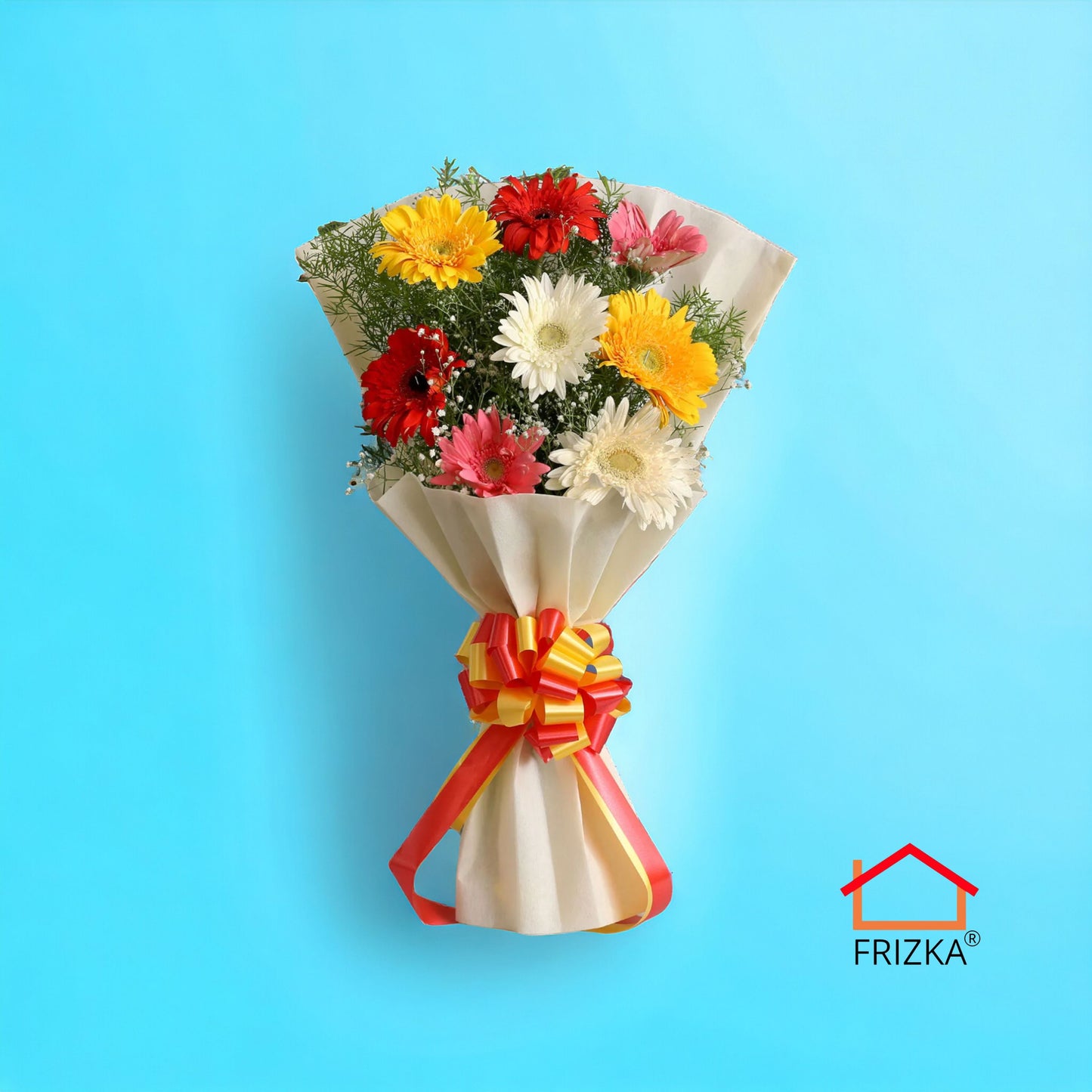 Gerbera Flower Bouquet - Multi coloured