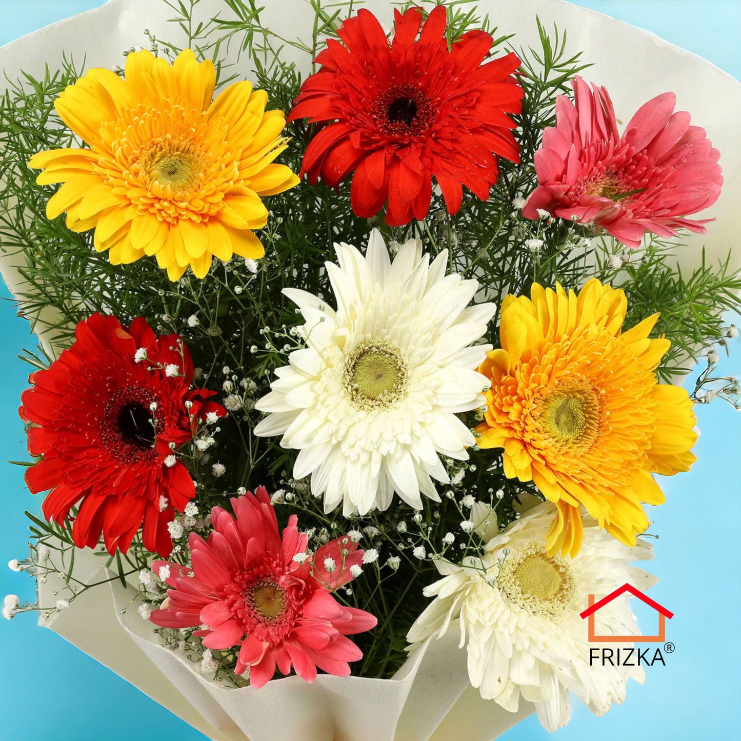 Gerbera Flower Bouquet - Multi coloured