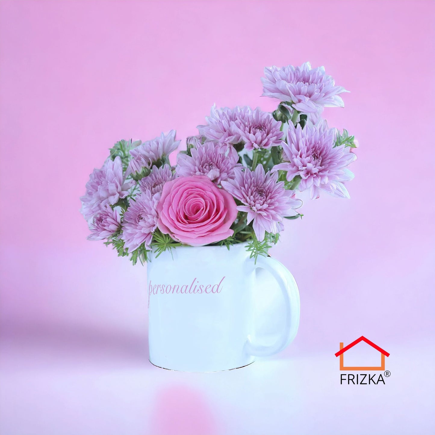 Frizka Special Flower Arrangement with Customized Mug