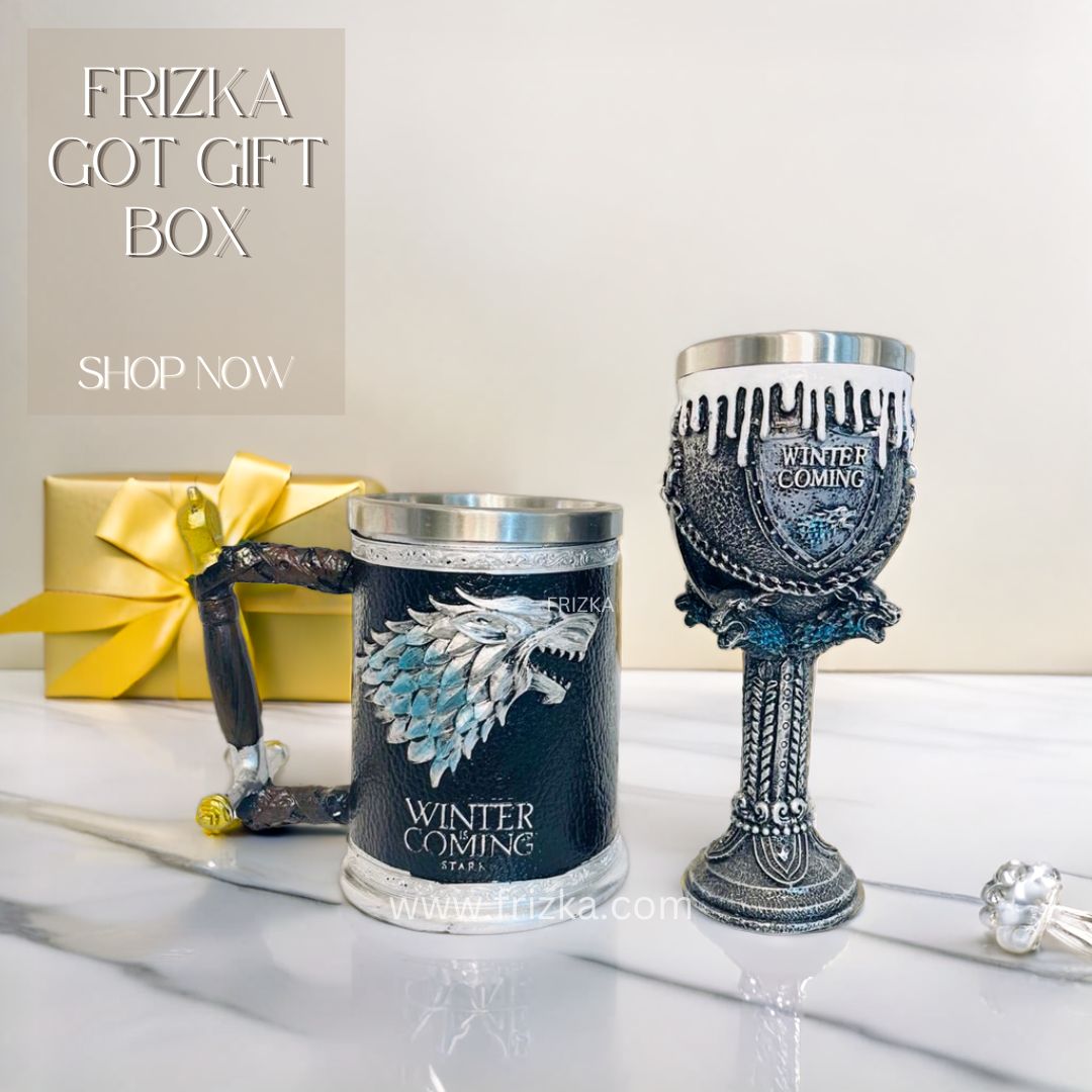 Frizka Game of Thrones Beer Mug and Wine Glass Perfect for Your Game of Thrones Fan Friends