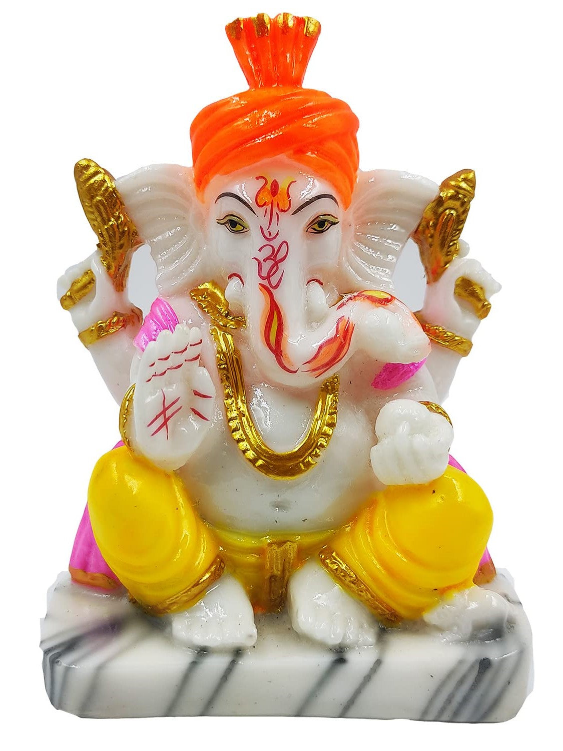 Chowki Lord Ganpati Idol in Pagdi