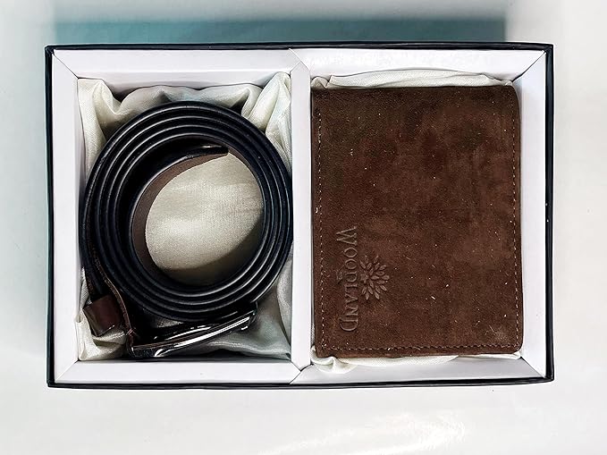 Leather Wallet & Belt Gift Set