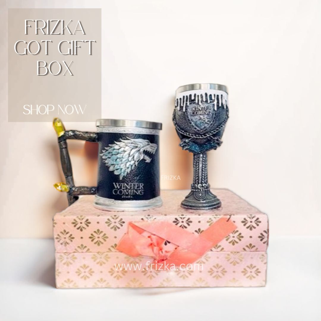 Frizka Game of Thrones Beer Mug and Wine Glass Perfect for Your Game of Thrones Fan Friends