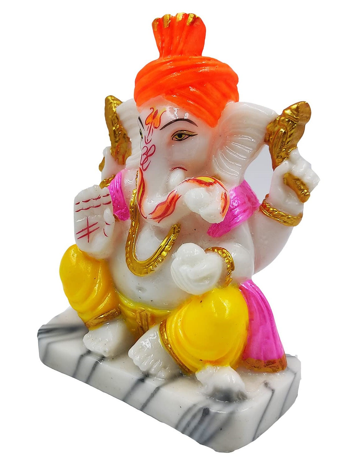 Chowki Lord Ganpati Idol in Pagdi