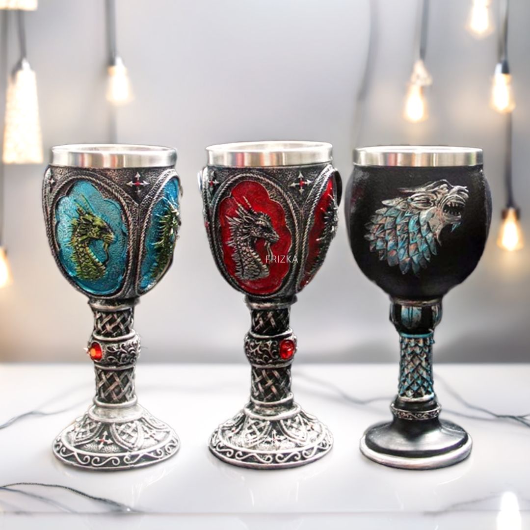 Frizka Game of Thrones 3 Wine Glass Perfect for Your Game of Thrones Fan Friends