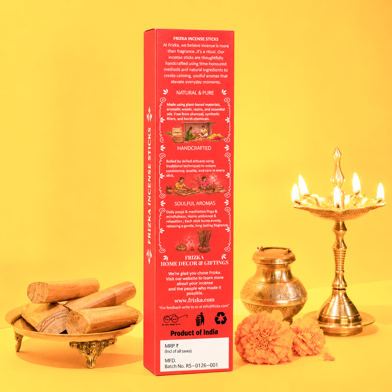 Indian Rose Incense Sticks | 80 Incense Sticks (Set of 2)