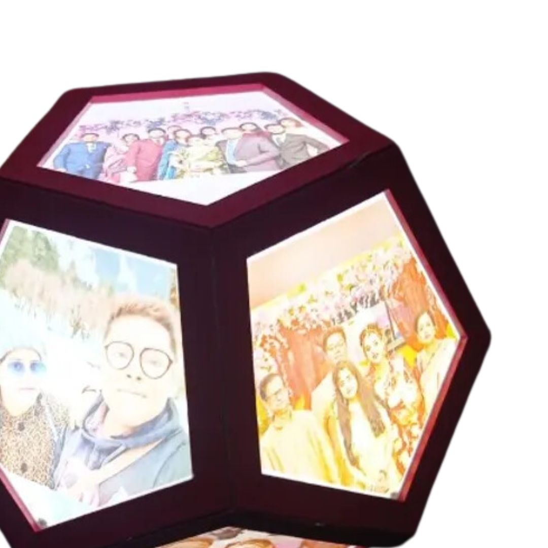 Print your style Customized Rotating Pentagon Lamp