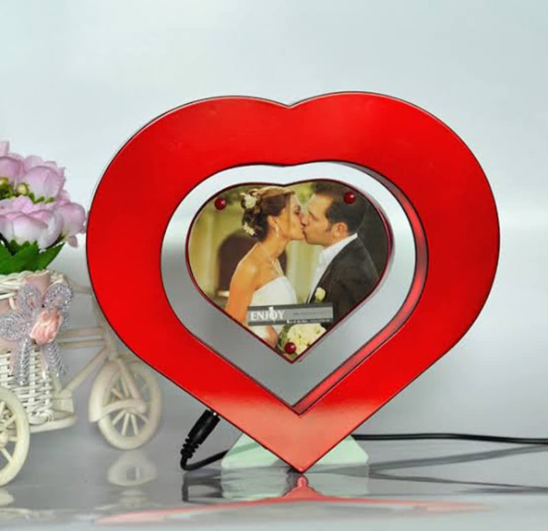 Personalized Rotating Heart Frame with Light