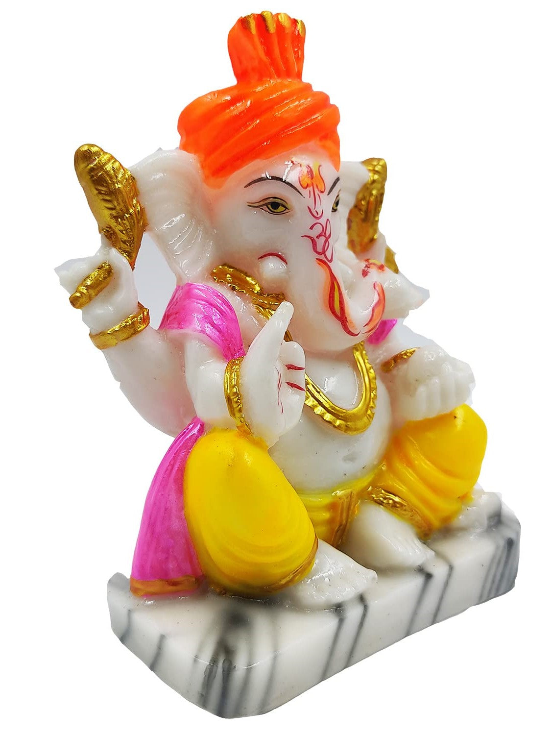 Chowki Lord Ganpati Idol in Pagdi