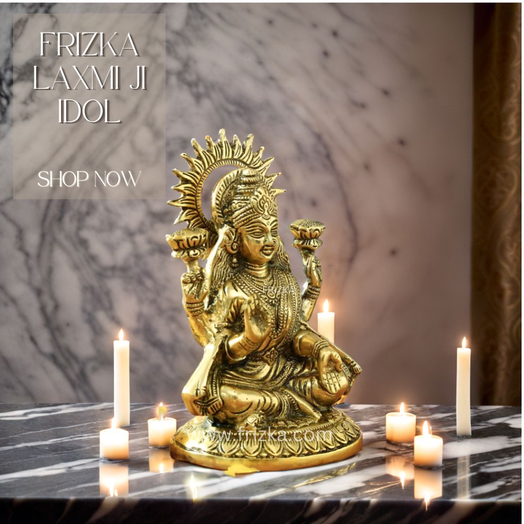 Frizka Metallic Ganpati and Laxmi Idol