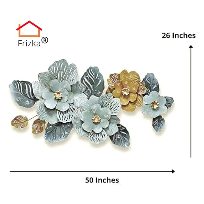 MODERN LOOK FLOWERS METAL WALL ART