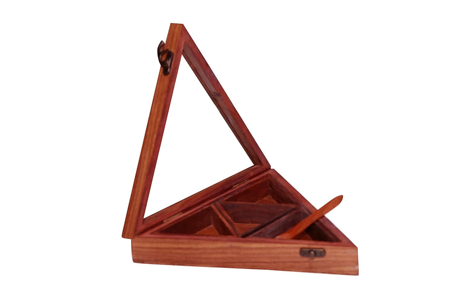 Spice box – Triangular with a Spoon