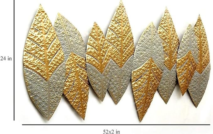 3D Leaf Metal Wall hanging Sculpture