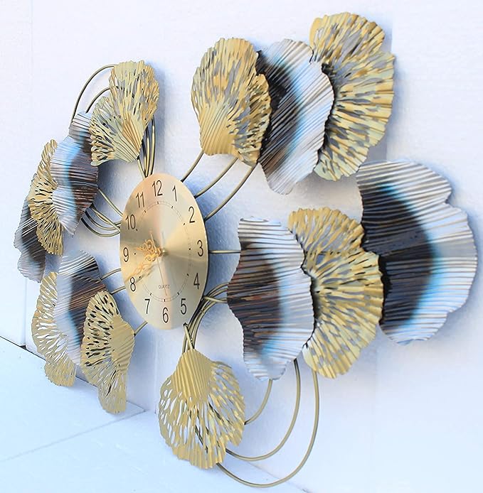Decorative Ginko Leaf Wall Clock