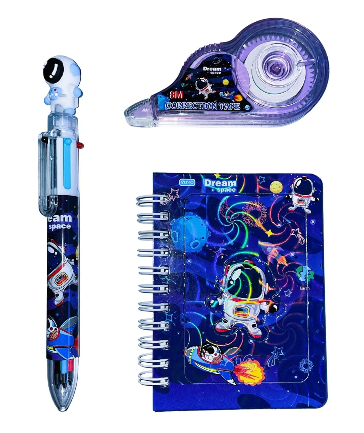 Mini Stationary Kit 80 Pages | Set of 3 | (Dream Space) Blue Color