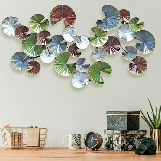 Handcrafted Metal Leaves Wall Decor