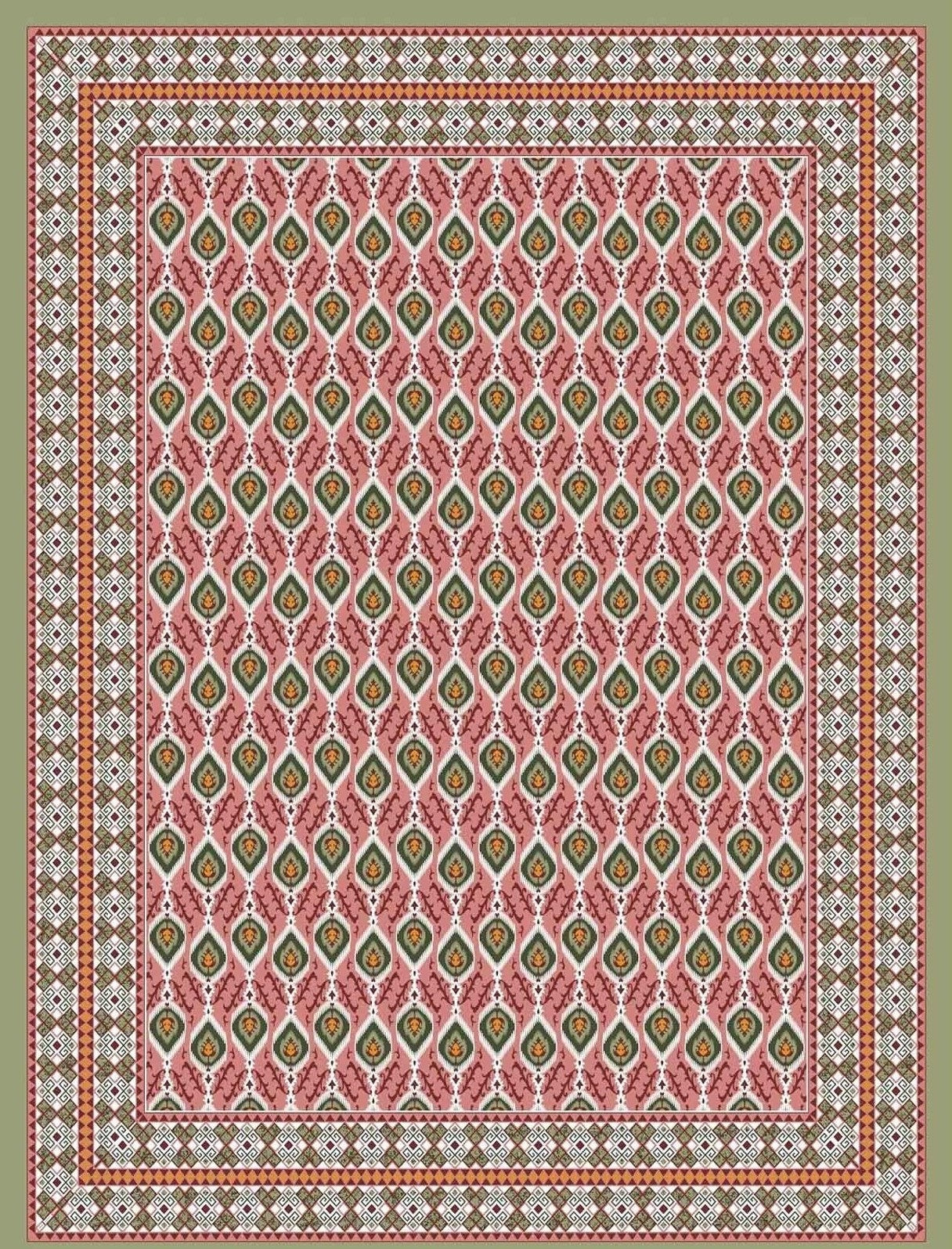 Jaipuri bedsheet-King Size 100% Cotton with 2 Pillow Covers