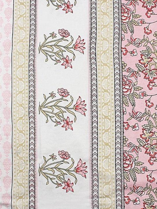 Jaipuri bedsheet King Size 100% Cotton with 2 Pillow Covers