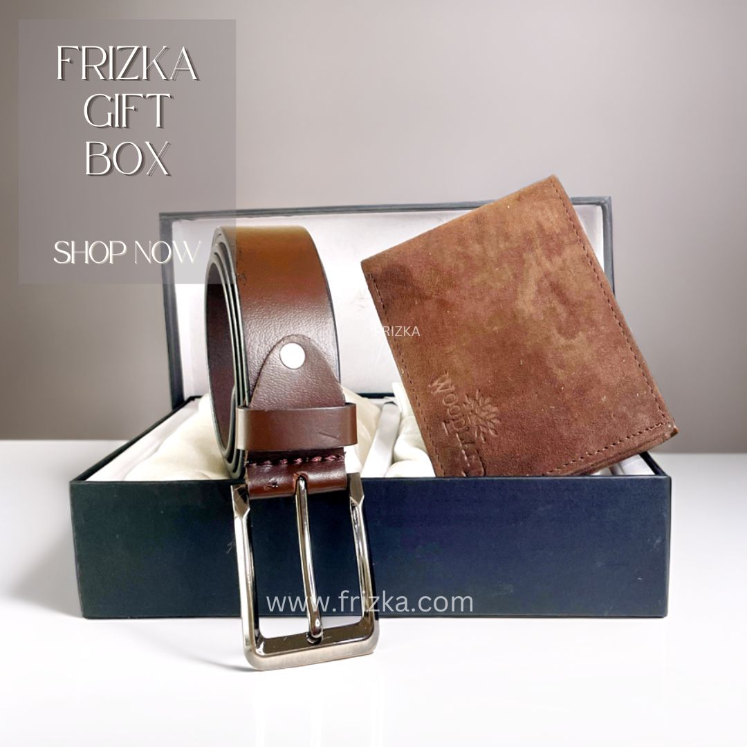 Leather Wallet & Belt Gift Set