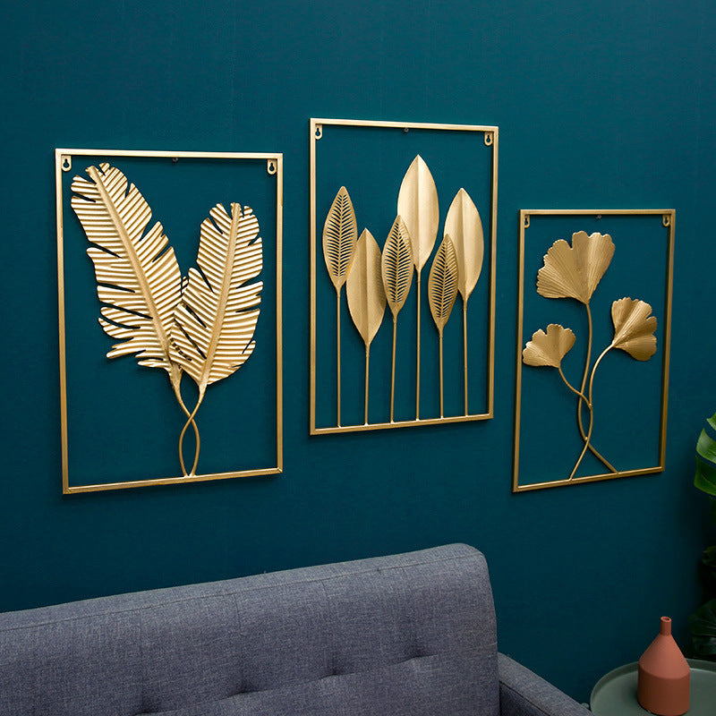 Abstract Metal Wall Frame- Set of 3