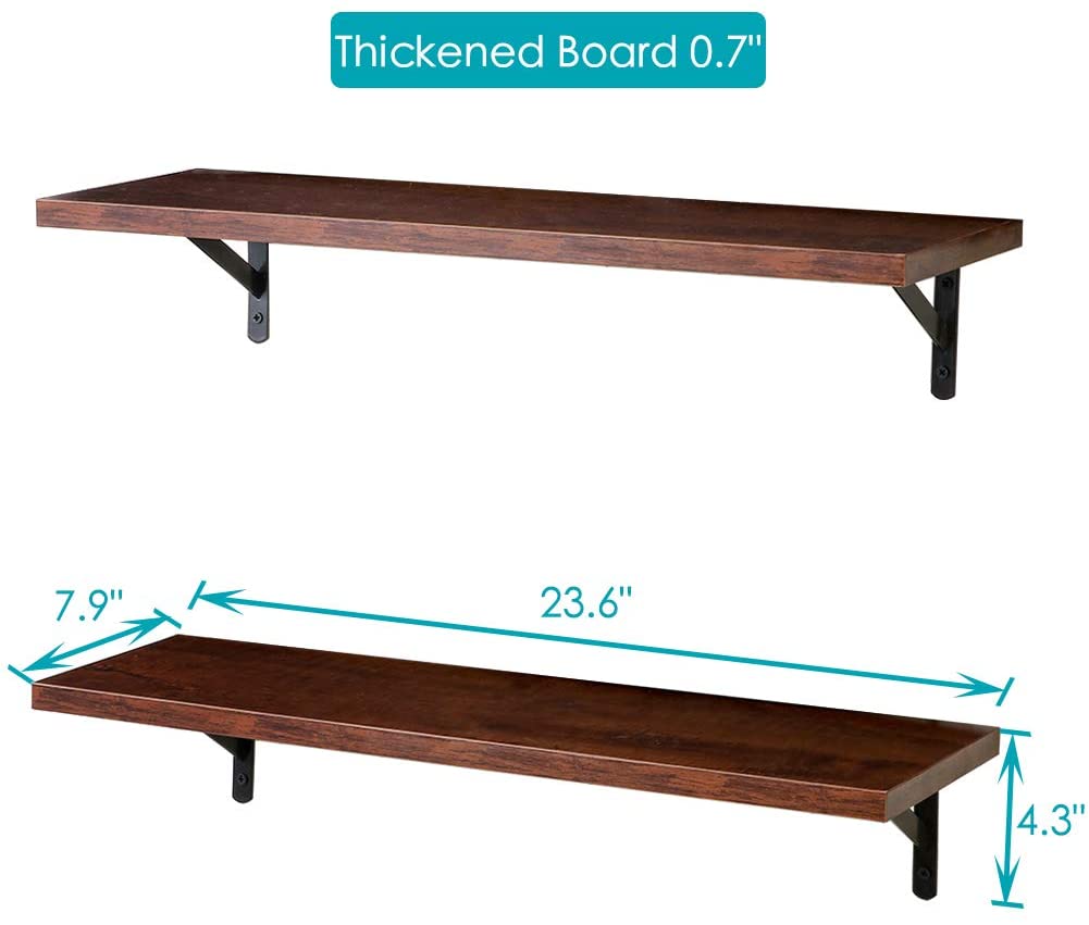 Wooden Floating Shelves- Set of 2