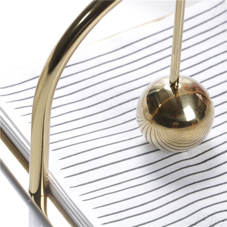 Gold Metallic Weighted Napkin Holder