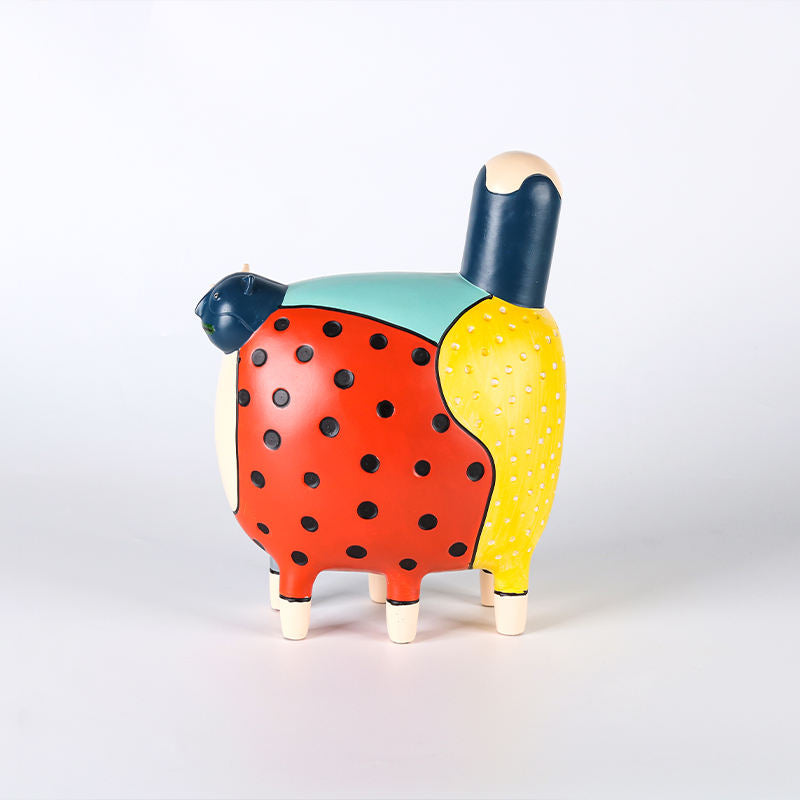 Colorful Polka Dot Abstract Cat