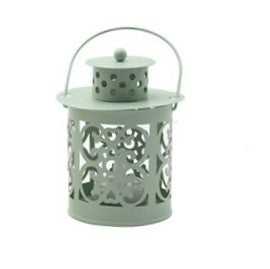 Turquoise Tea Light Candle Holder - Metallic