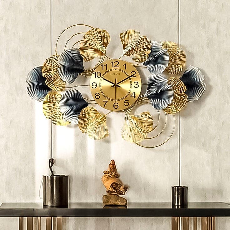 Decorative Ginko Leaf  Wall Clock