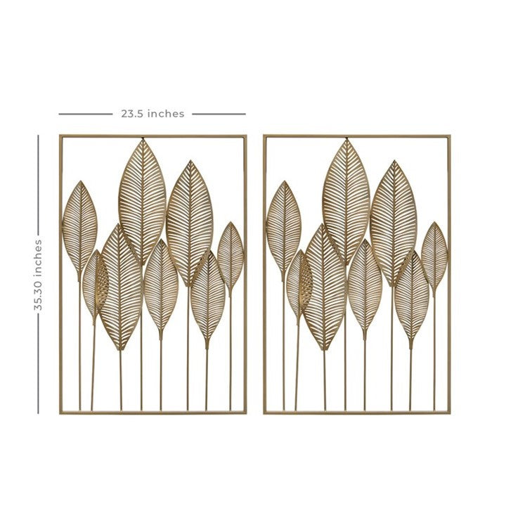 Metal Leaves Wall Decor (Set of 2)