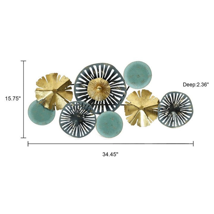 Metallic Floral Wall Art
