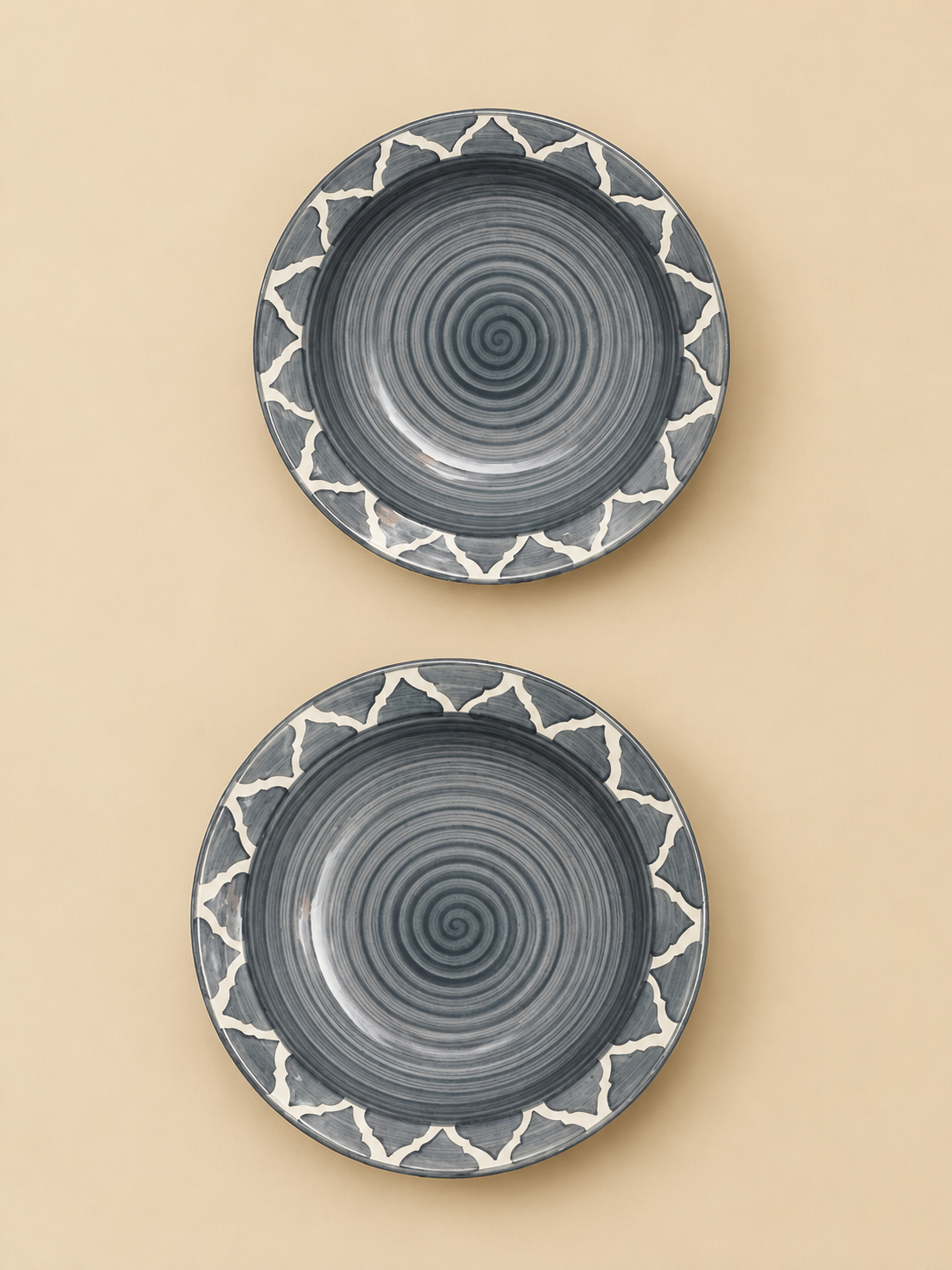 Grey Moroccan Pasta Plate