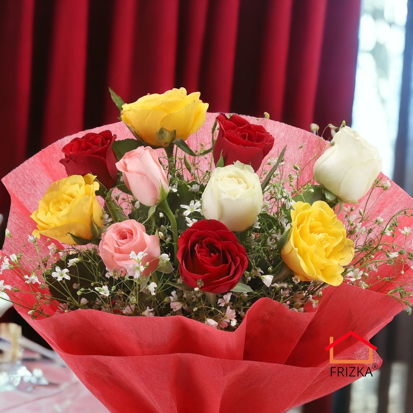 FRIZKA FLOWER BUNCH OF MIXED ROSES