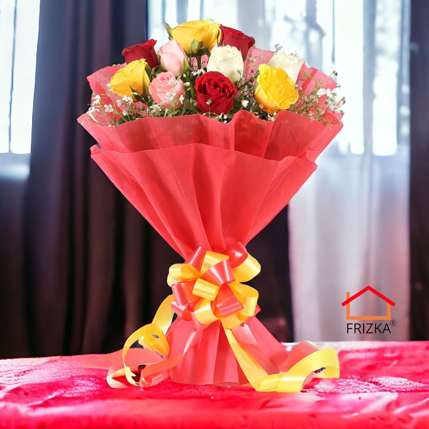 FRIZKA FLOWER BUNCH OF MIXED ROSES