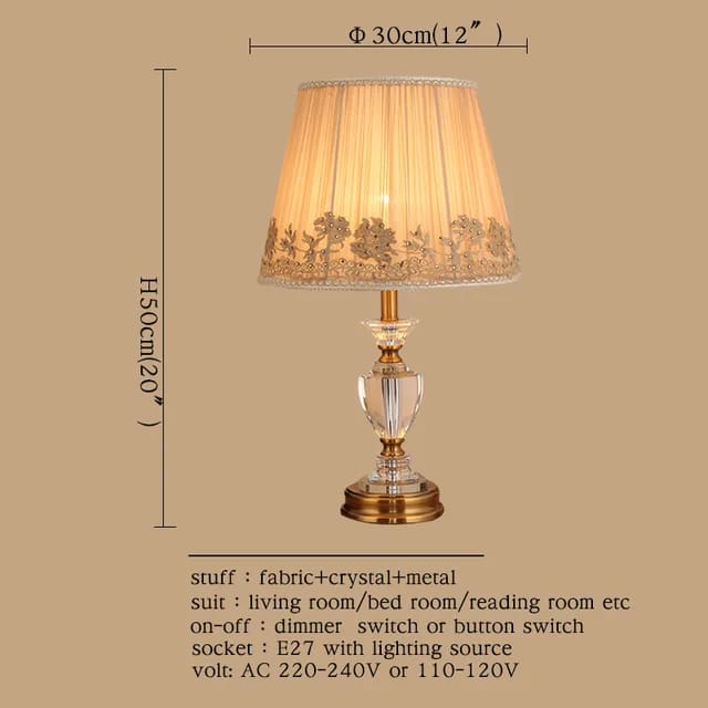 FRIZKA Desk Crystal Table Lamp
