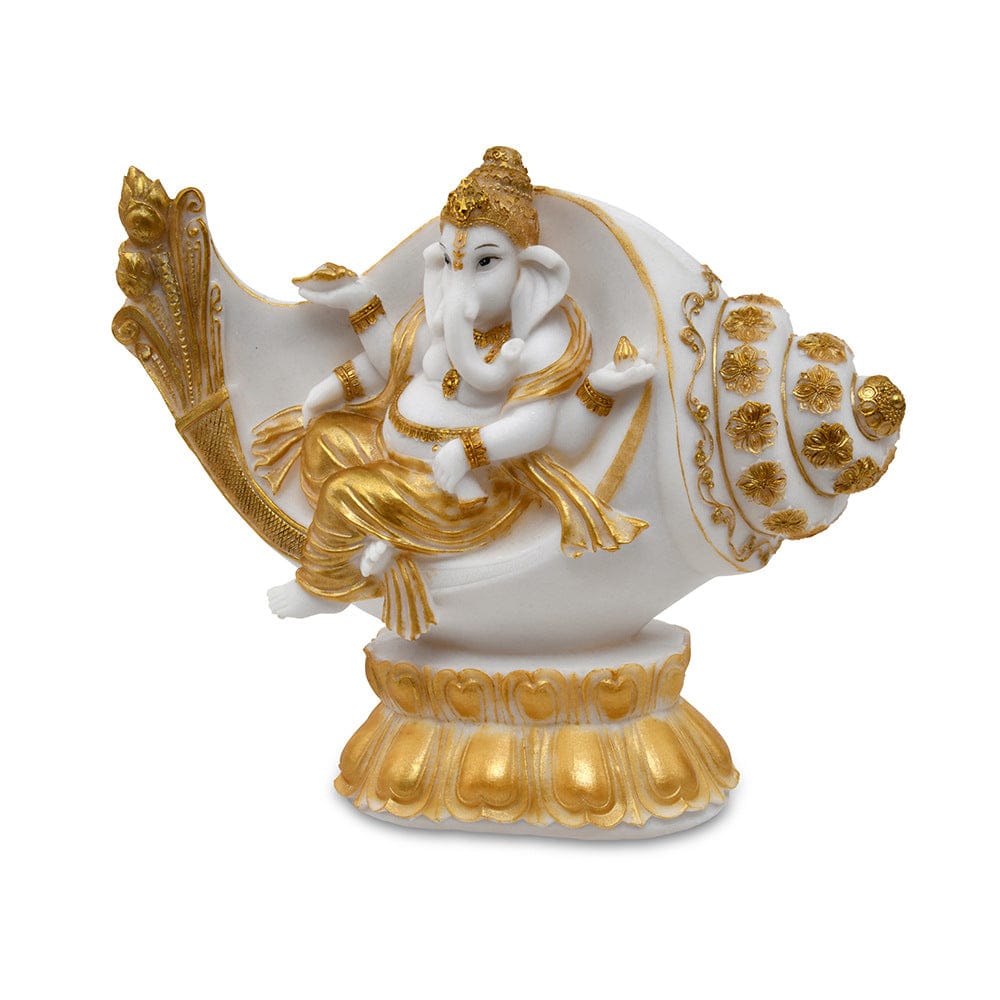 FRIZKA Leaf Ganesh for Home Decor Showpiece for Mandir Pooja 12 inches