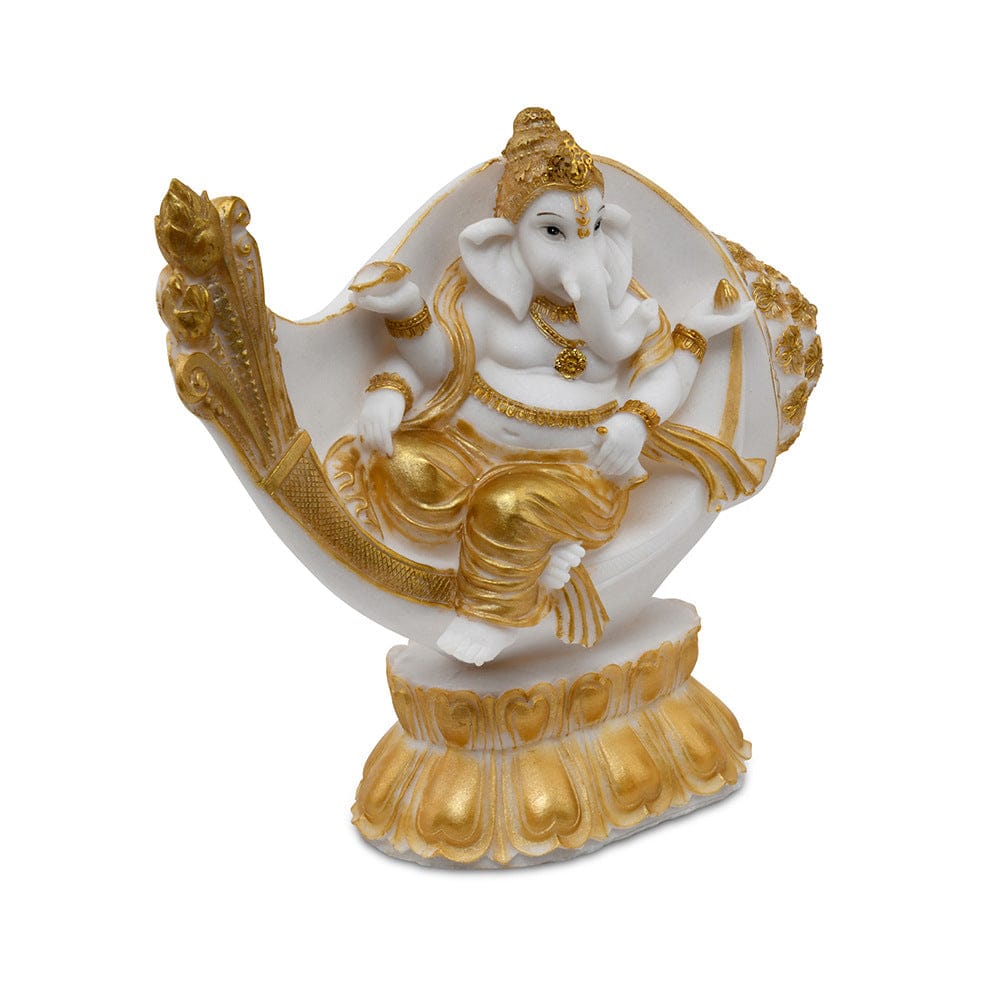 FRIZKA Leaf Ganesh for Home Decor Showpiece for Mandir Pooja 12 inches