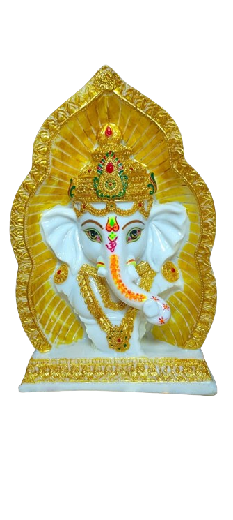 FRIZKA Leaf Ganesh for Home Decor Showpiece for Mandir Pooja 12 inches