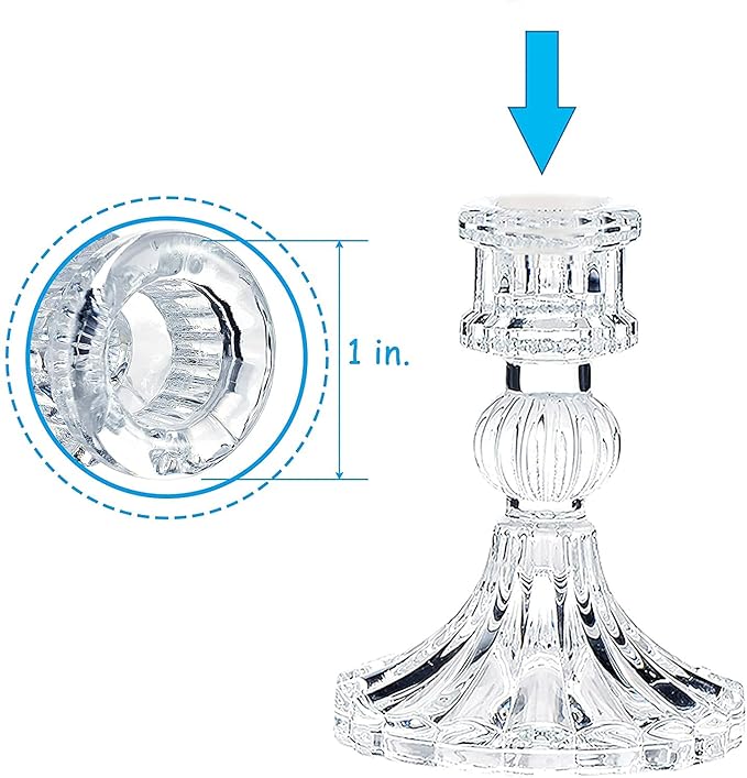 Transparent Candle Holder (Set of 2)