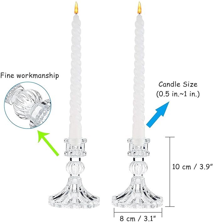 Transparent Candle Holder (Set of 2)