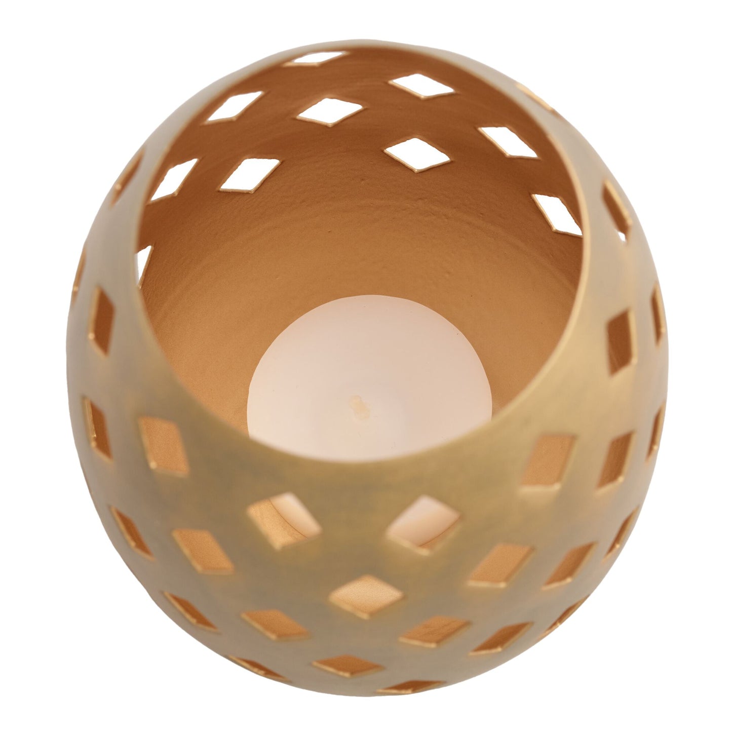 FRIZKA Gold Pierced Tealight Candle Holders Set Of 3