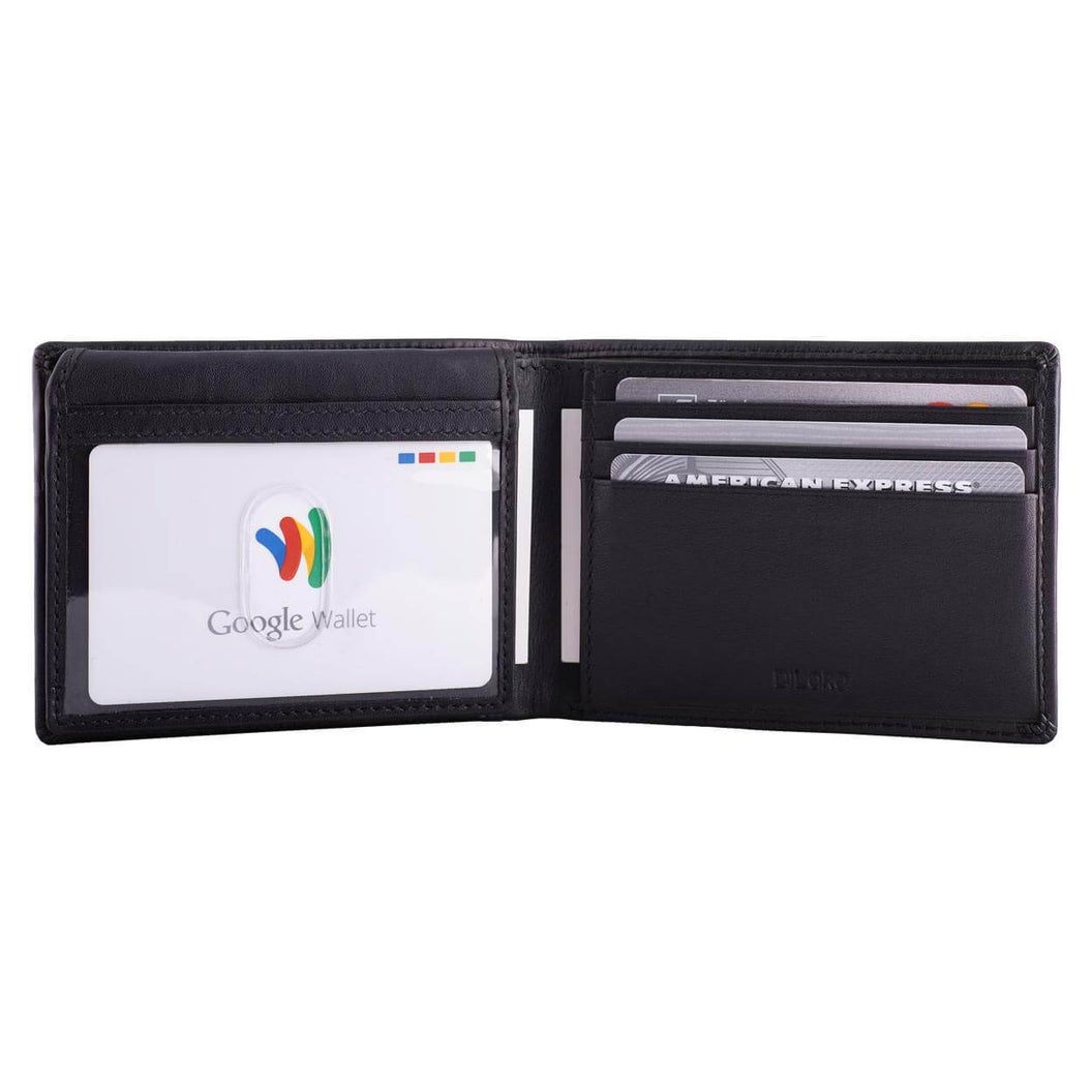 Leather Wallet & Belt Gift Set - Black