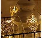 Metallic LED String Light Leaf Shape