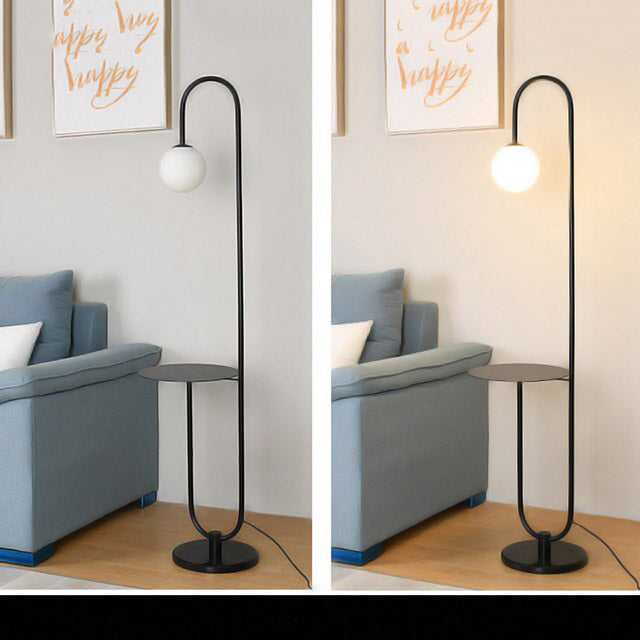 FRIZKA Floor Lamp with Brass Finish