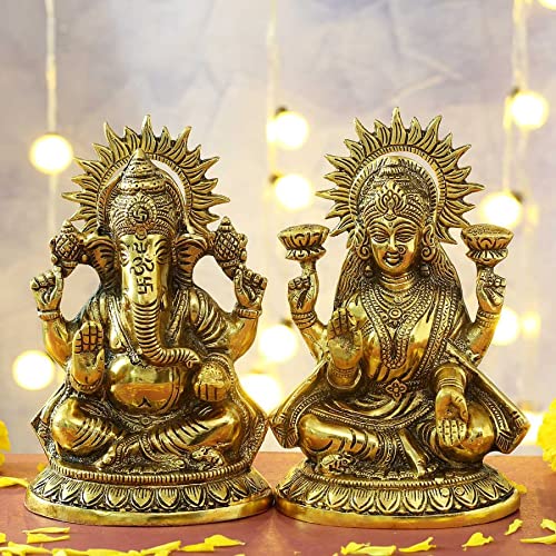 Metallic Laxmi Ganpati Murthi