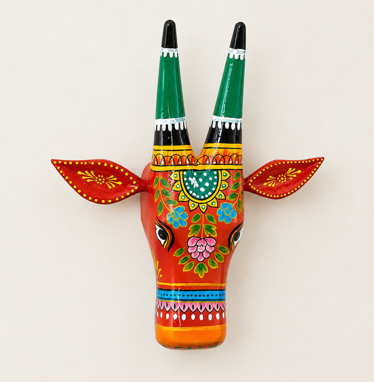 Red Cow Wall Decor Hand painted (Single Pc)