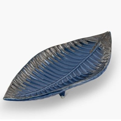 FRIZKA Leaf platter l Tray Leaf Platter l Large leaf platter Blue - 1 Piece