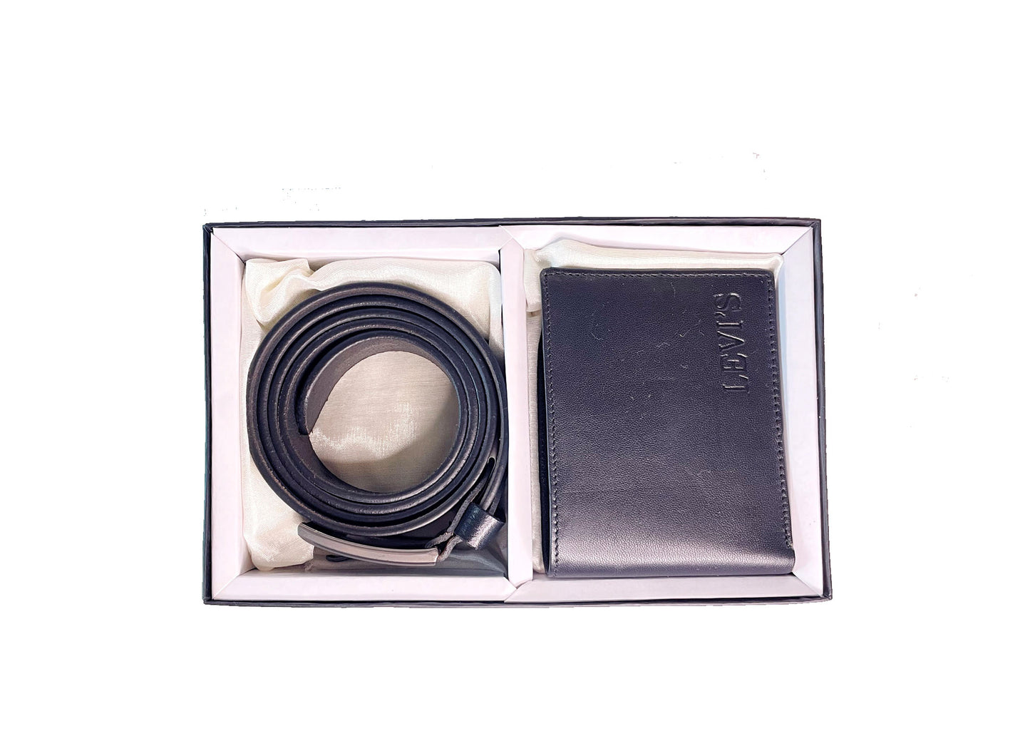 Frizka Leather Wallet & Belt Gift Set - Black