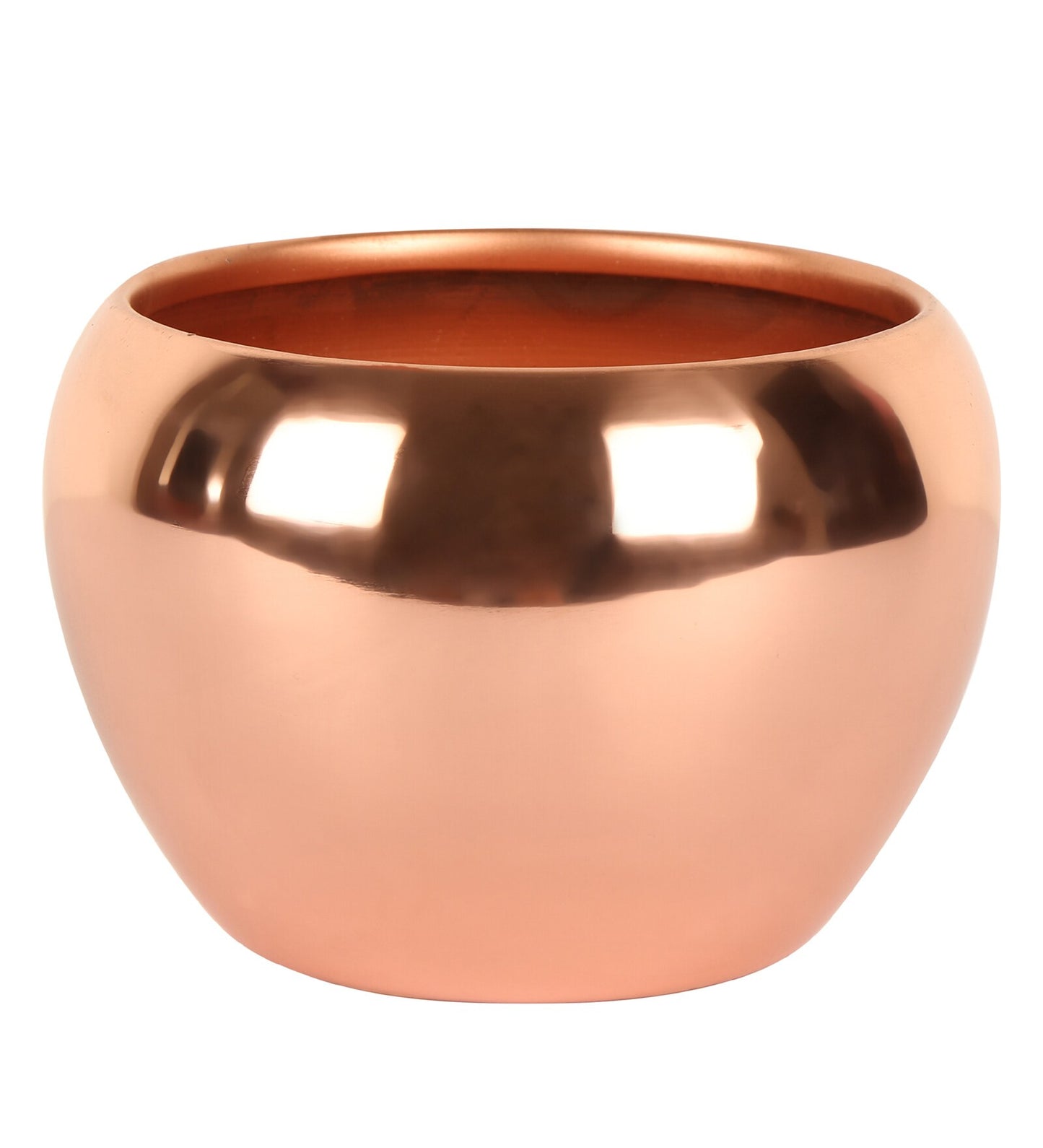 Frizka Golden Metal Desktop Table Planter Pot with Stand- 1 Piece